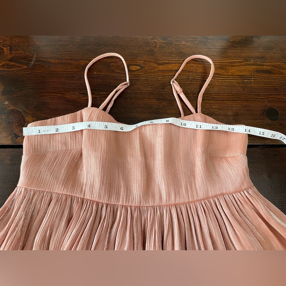 Lovers + Friends Formal Cocktail Mini Dress Dusty Rose W/ Shimmer XS Stunning! - Picture 9 of 13